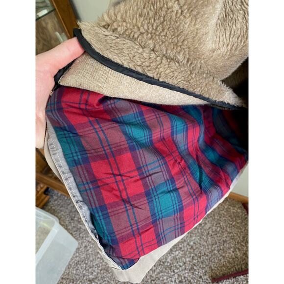 utility jacket vintage 70s zip out sherpas lined tan - Picture 13 of 13